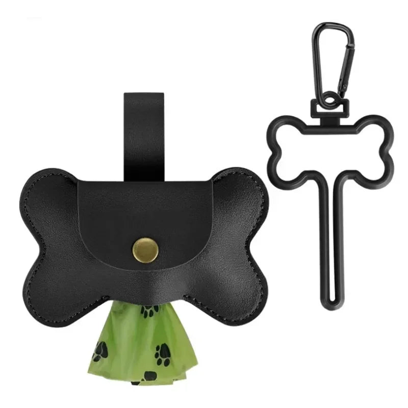 Dog Poop Bag Holder For Leash in Black