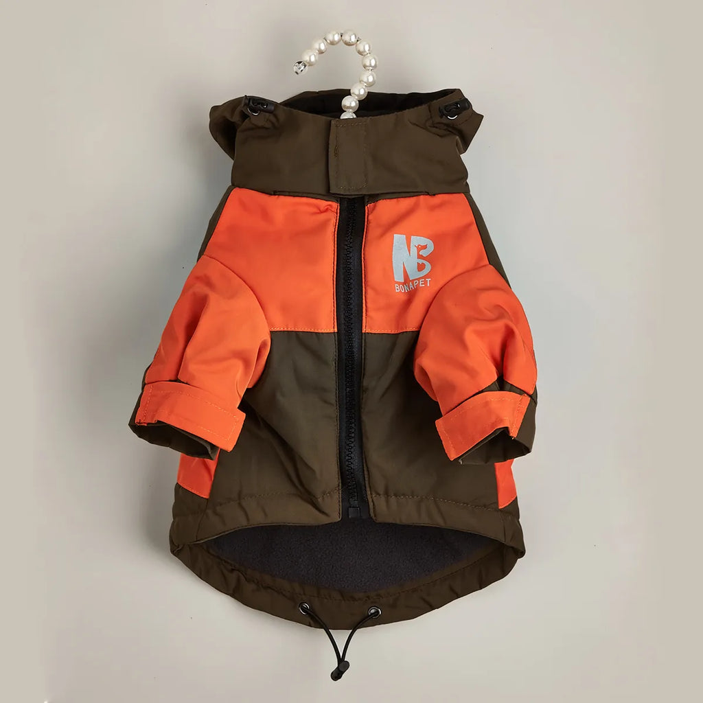 Windproof Dog Jacket in Coffee