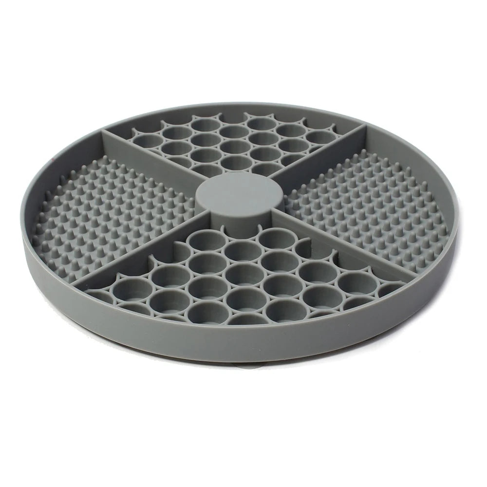 Slow Feed Dog Bowl For Wet Food in Grey