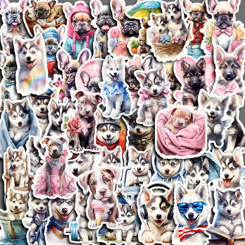 Puppy Stickers in 50Pcs