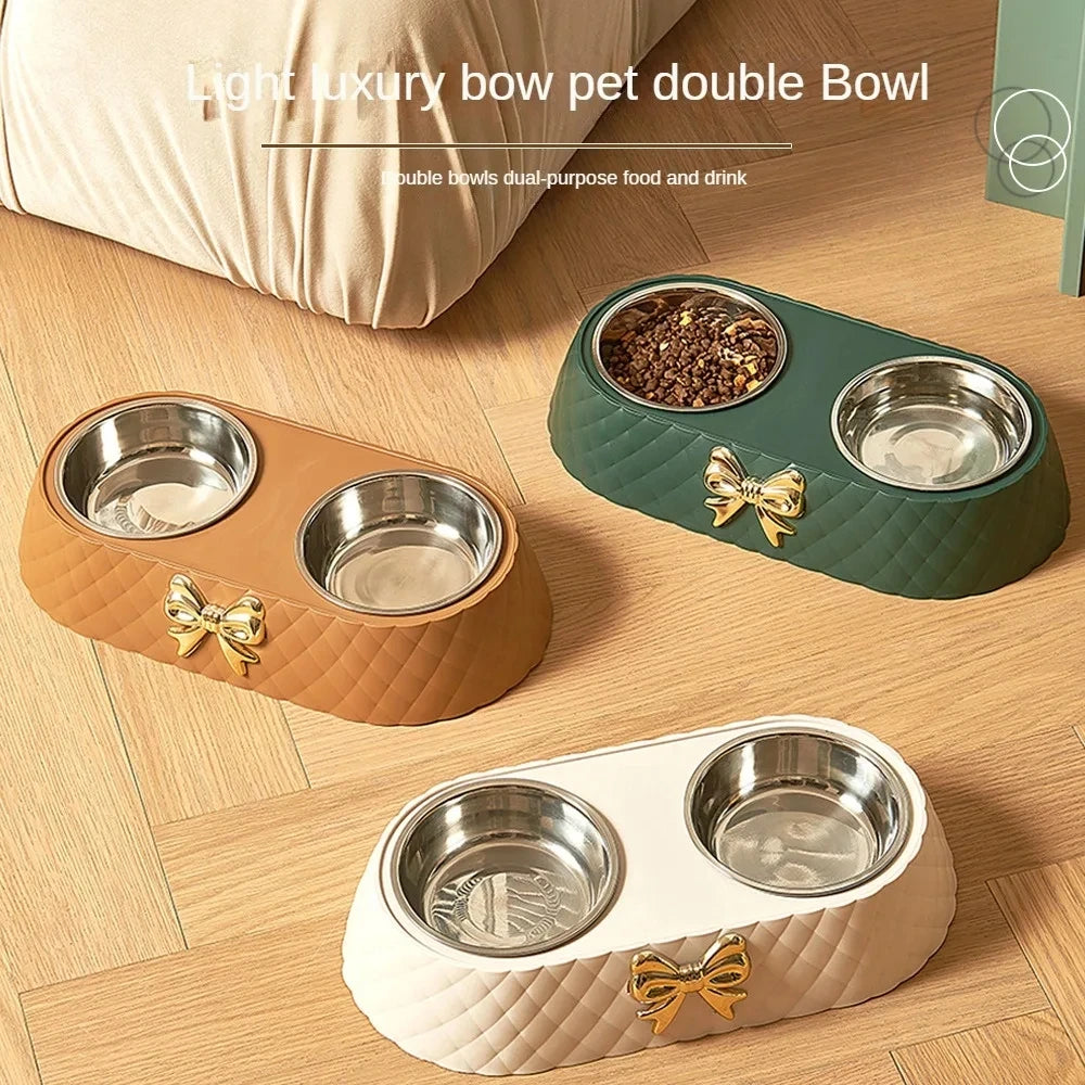 Dog Food And Water Bowl