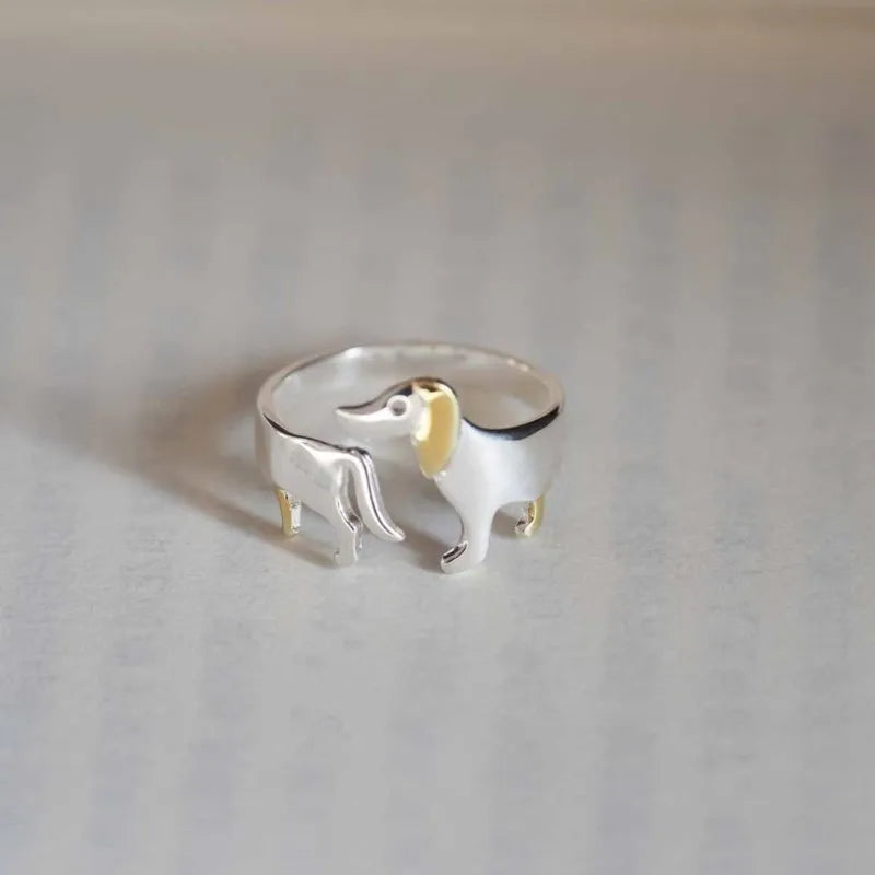 Silver Dog Ring