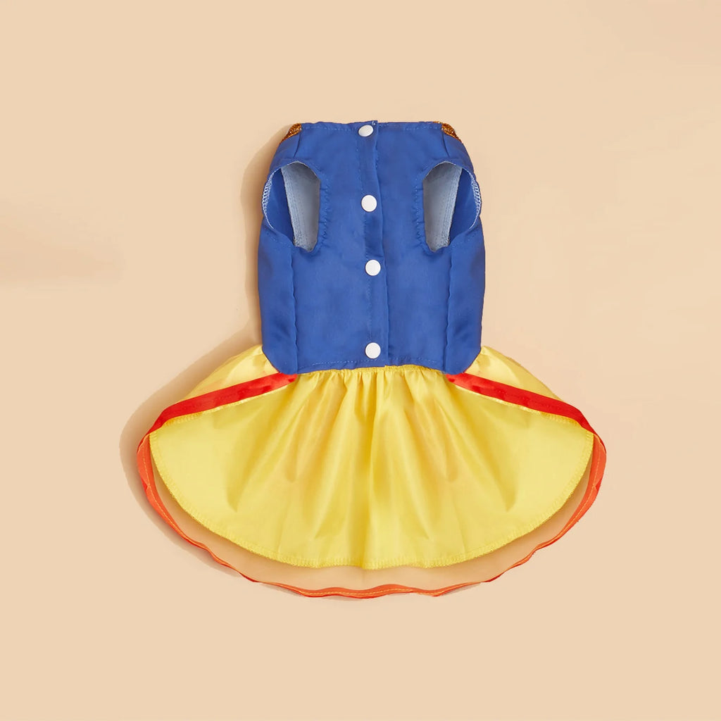 Snow White Dog Costume in Blue & Yellow