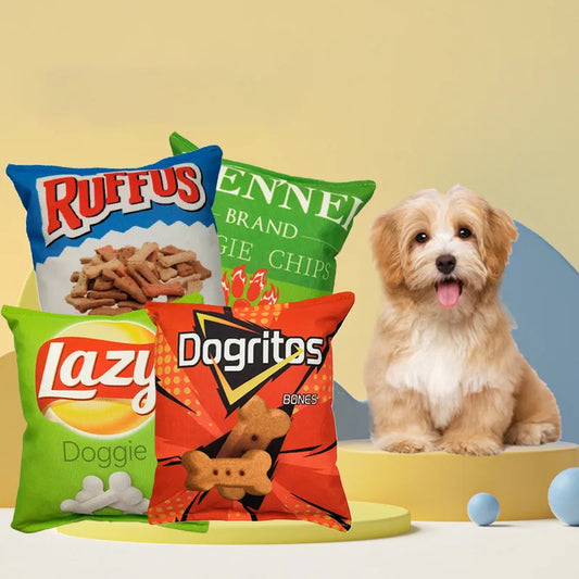 Funny Crisps Dog Toys Interaction Chew Molars Plush