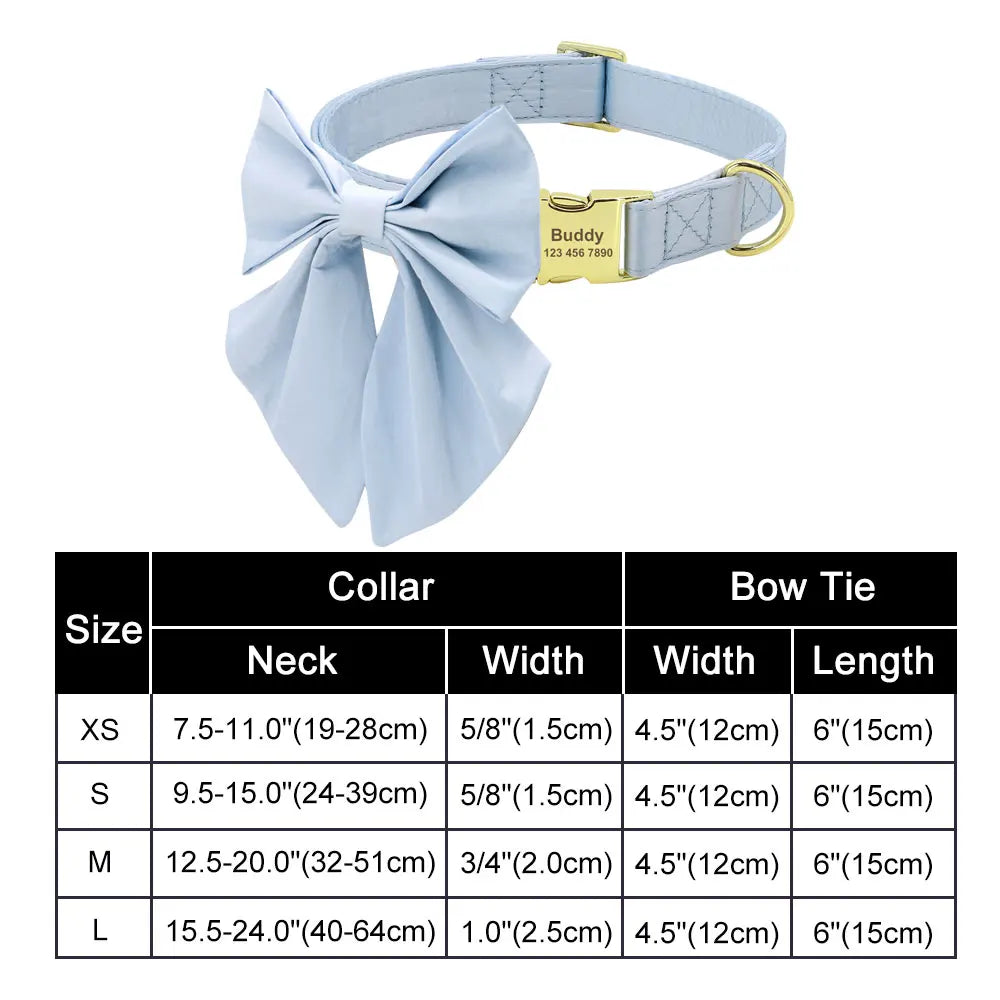 Dog Collar Bow in Baby Blue