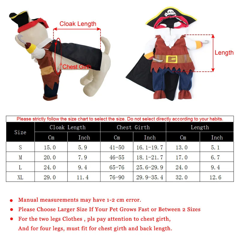 Designed for all seasons, so your furry friend can rock their pirate look throughout the year.