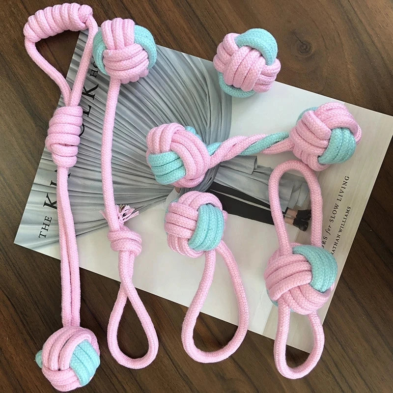 Dog Rope Toy Set in Pink (6PCS/Pack)