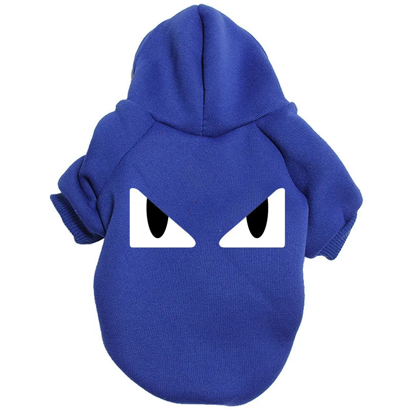 Dog Clothes Hoodies in Blue