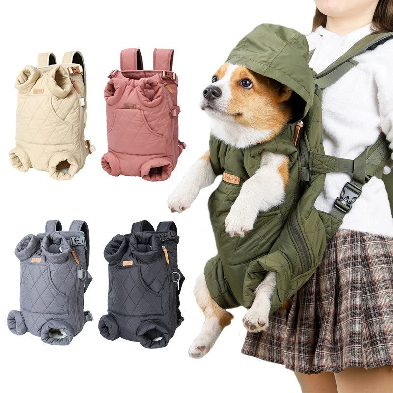 KEEP WARM: The bag features fleece inside to provide extra warmth for your dog during the winter. It also has an extra pocket on the front to keep your hands cozy and comfortable.