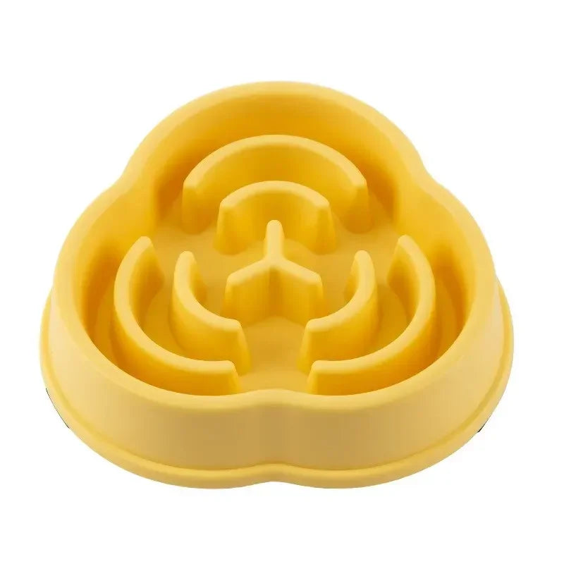 Slow Feed Bowls For Dogs in Yellow