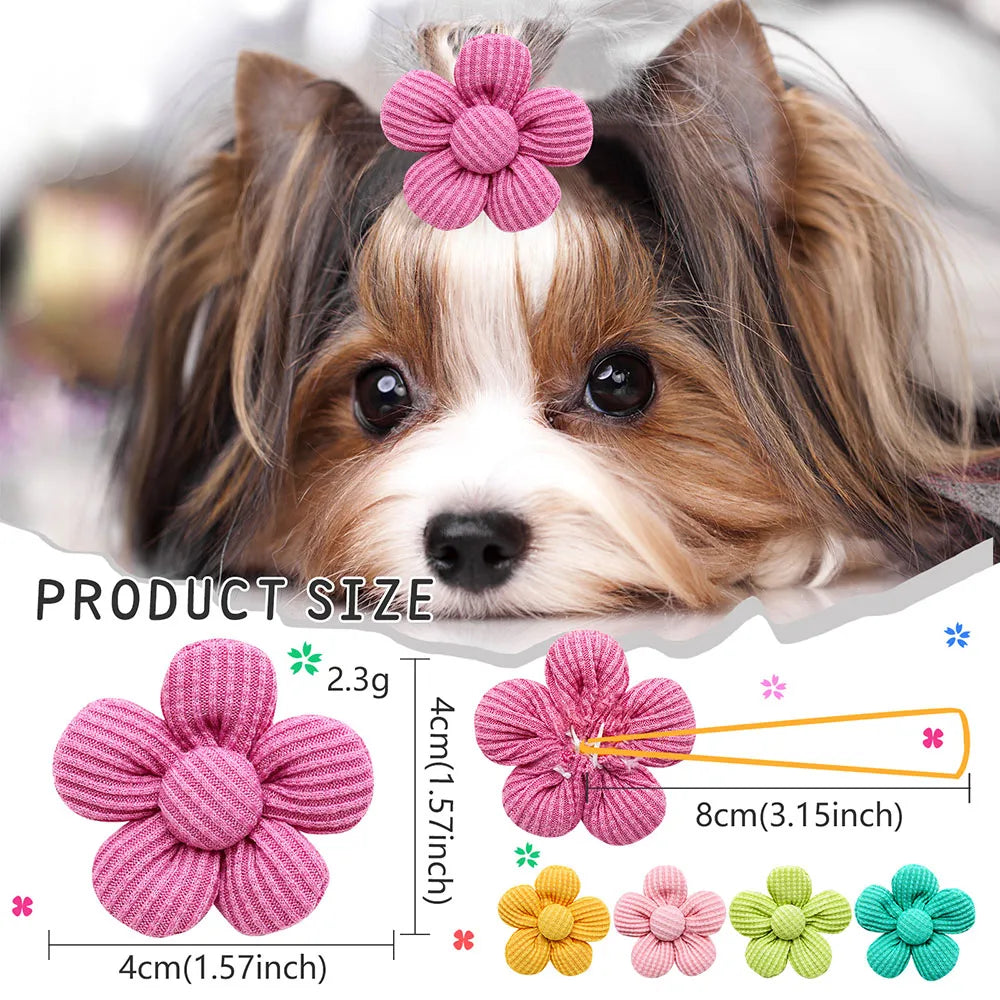 Dog Flower Bow