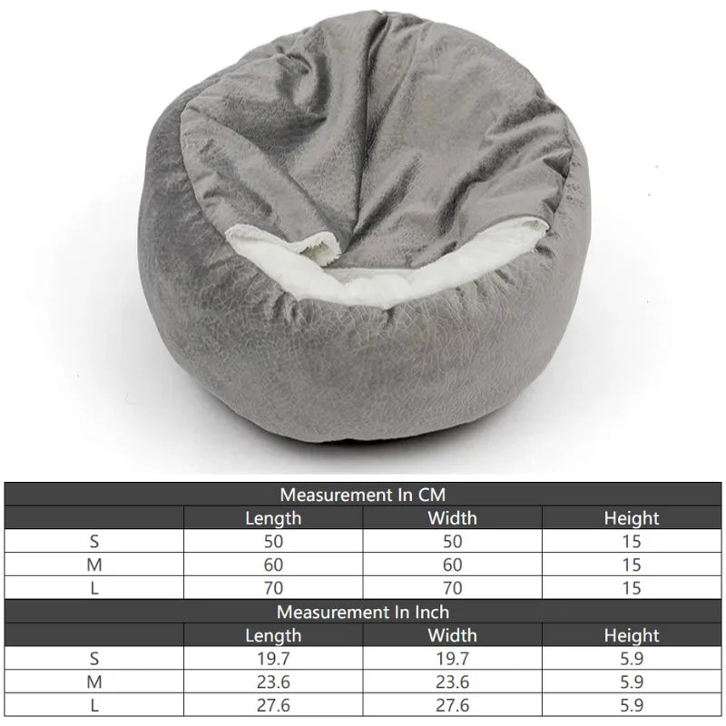 Dog Bed With Hooded Blanket in Gray