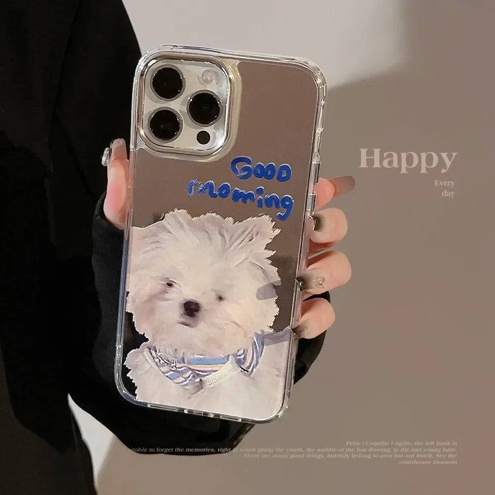 Dog Mirror iPhone Case in Good Morning