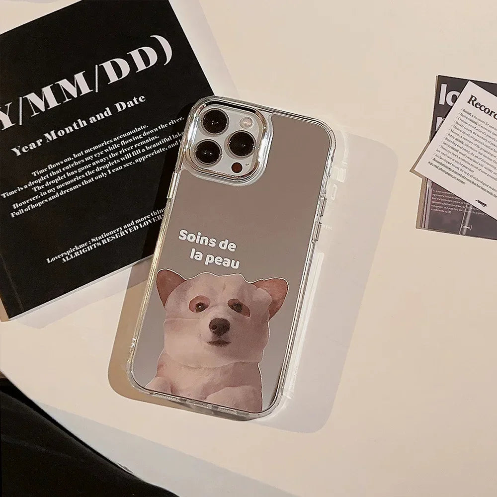 Dog Mirror iPhone Case in Soins De La Peau