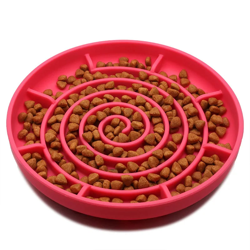 Slow Feeder For Dog in Dark Pink