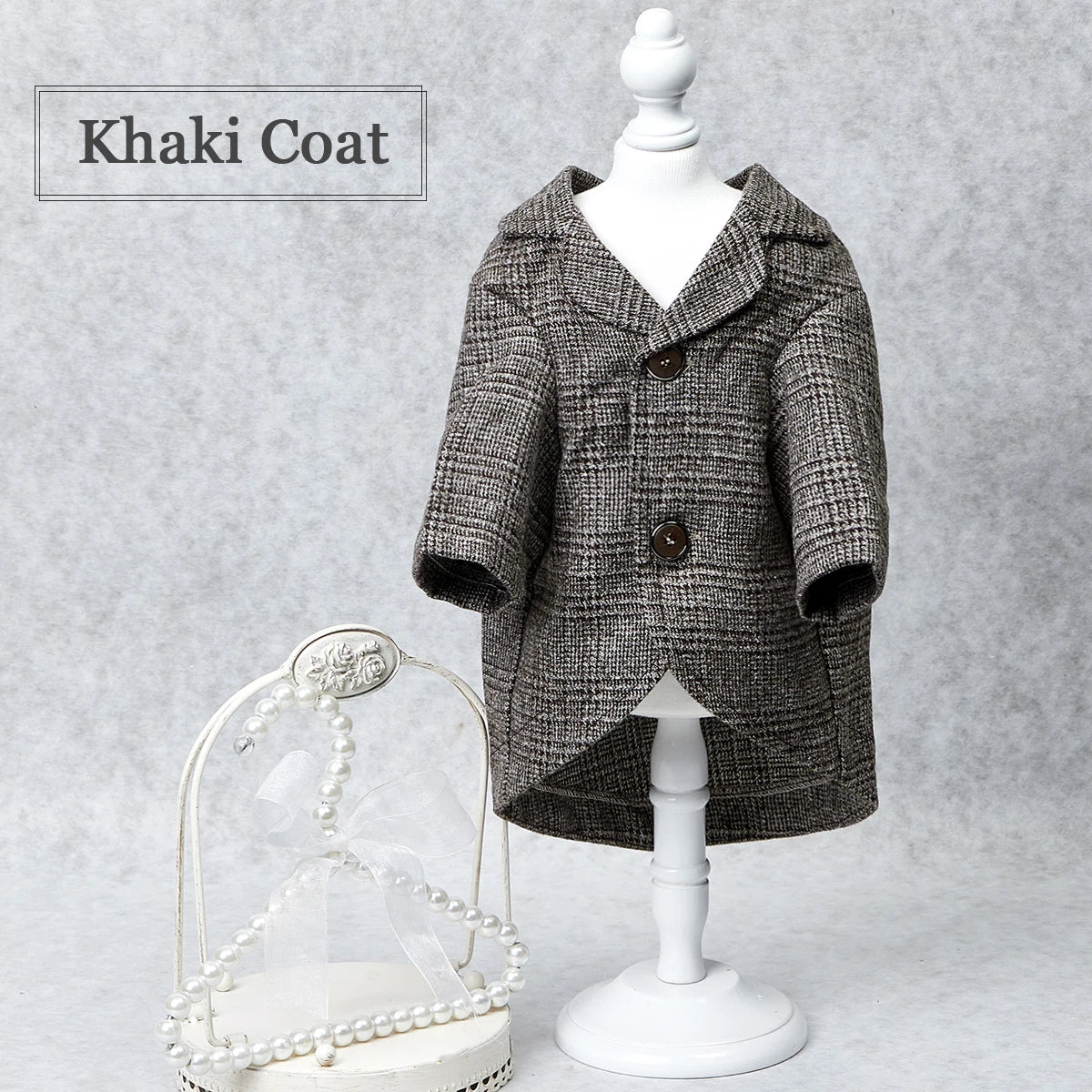 Dog Clothes Wedding in Khaki Coat