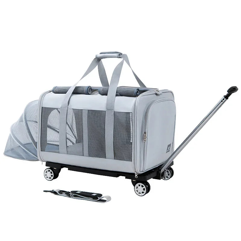 Dog Trolley in Light Gray