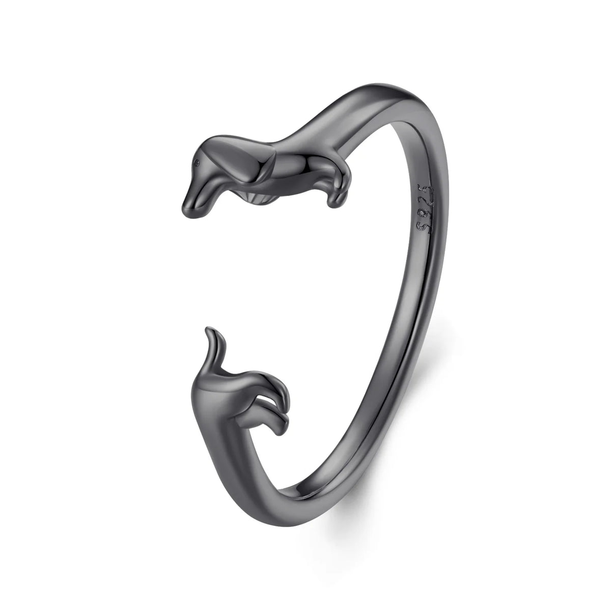 Dachshund Dog Ring in Black