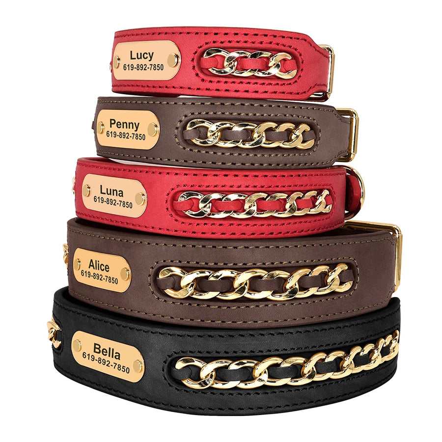 Personalized: Each collar comes with a stainless steel nameplate which can be customized with your dog's name and your contact information. This ensures that your beloved pet can be easily identified and returned to you if they ever get lost.