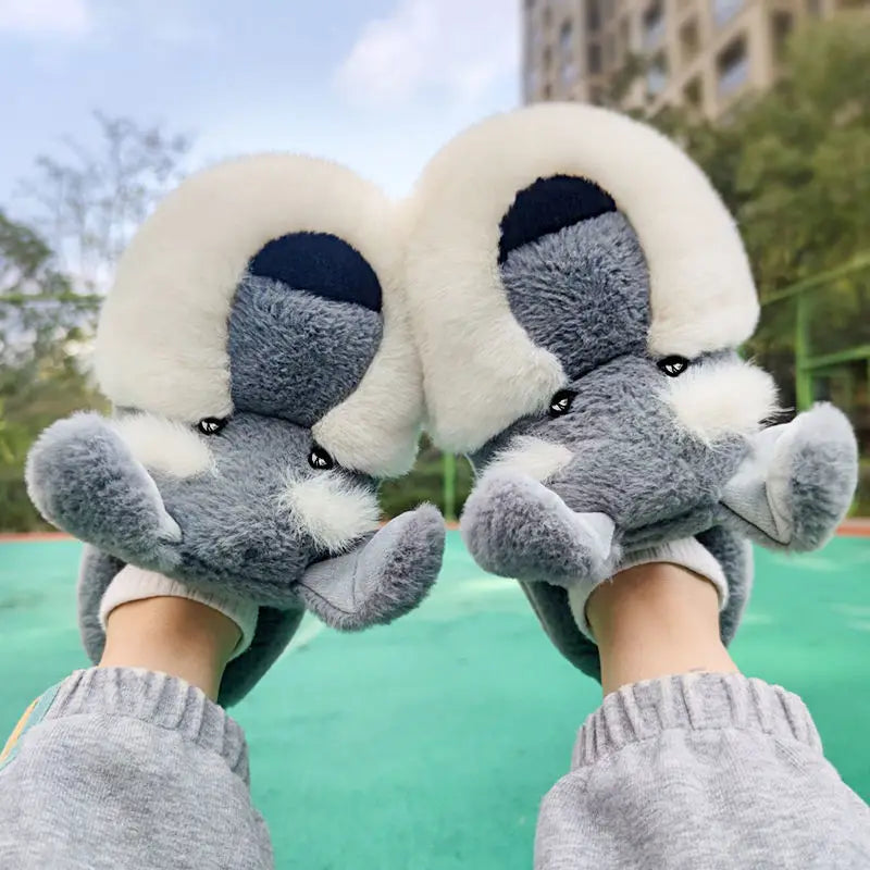 Fluffy Schnauzer Slippers