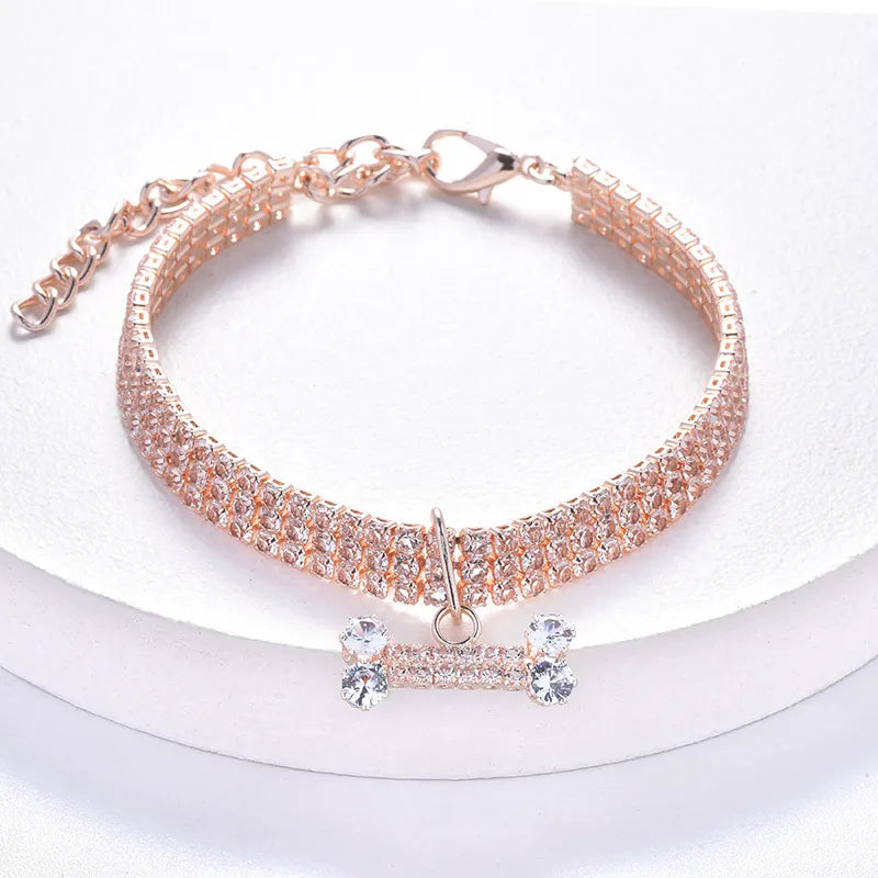 Diamond Dog Collar in Rose Gold