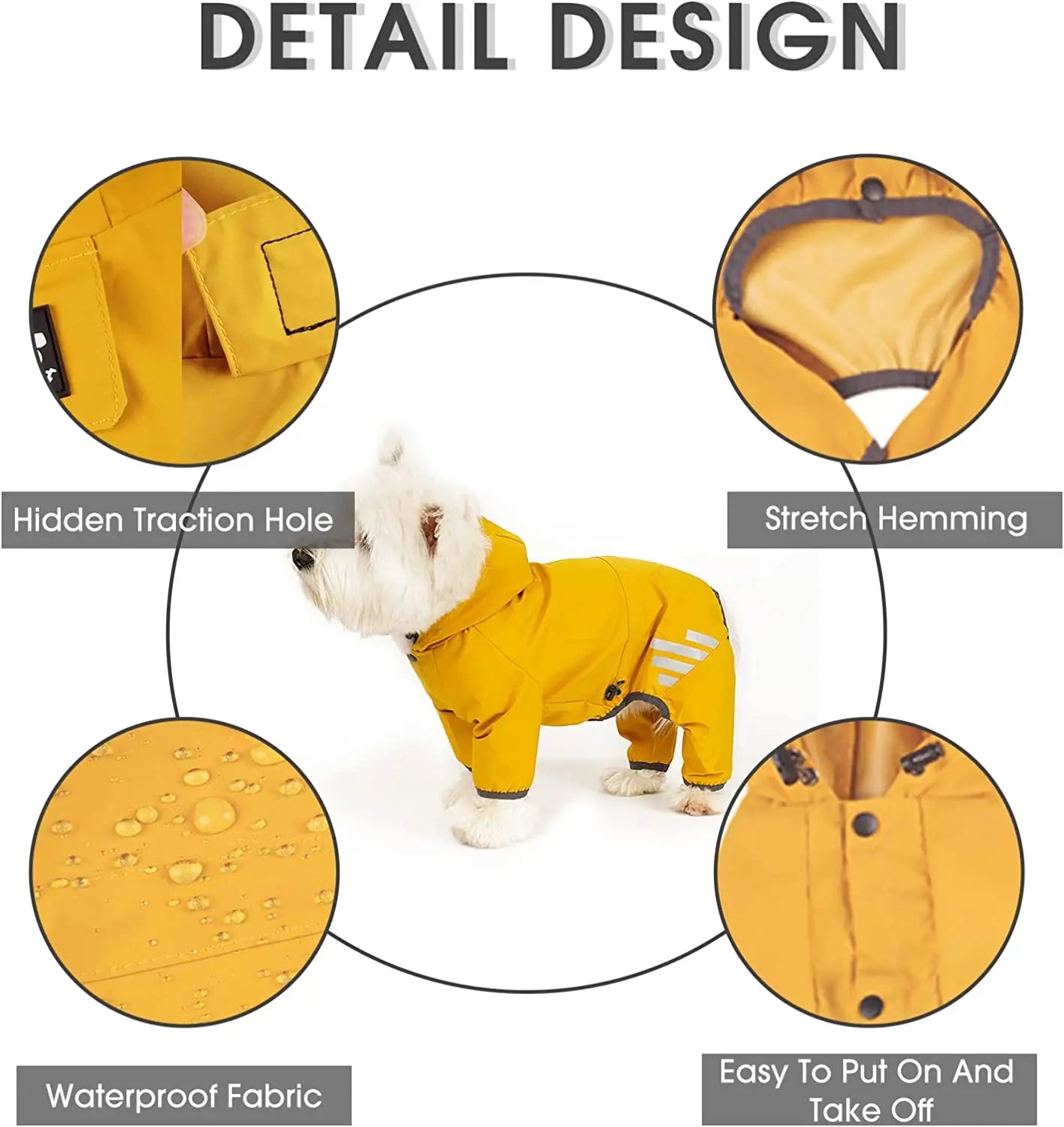 Dog Raincoat With Hood