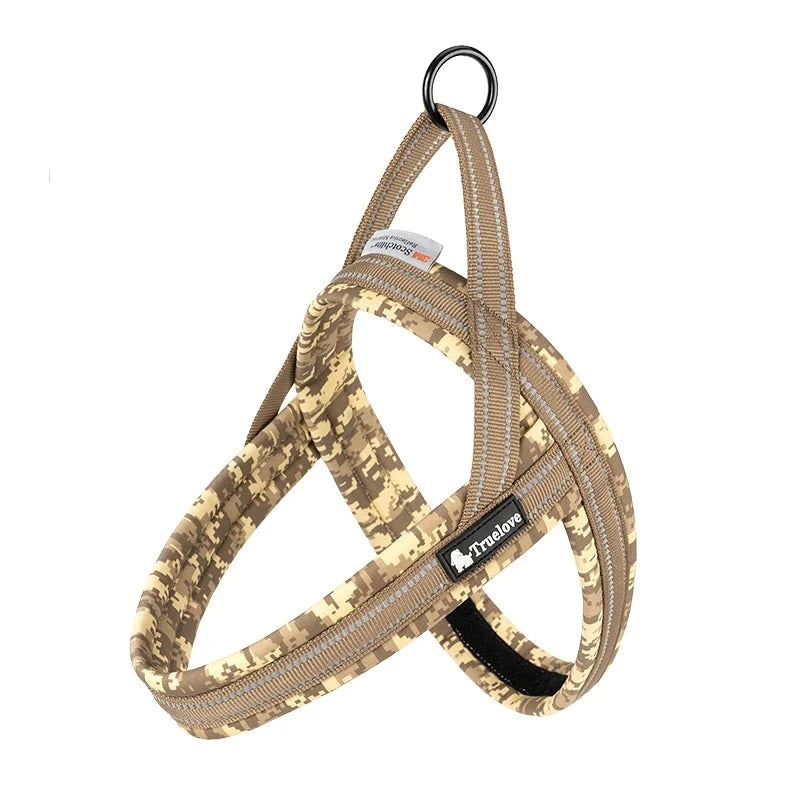 Floral Dog Harness in Brown