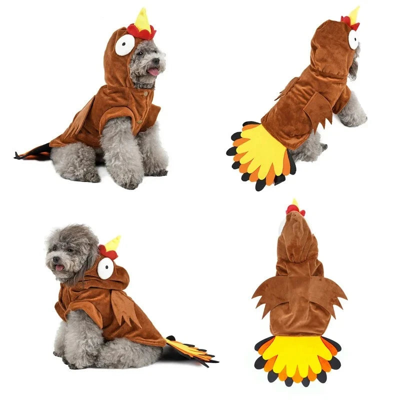 Pattern: Turker - Our Dog Turkey Costume is designed with the popular Turker pattern, adding a touch of uniqueness to your furry friend's look.
