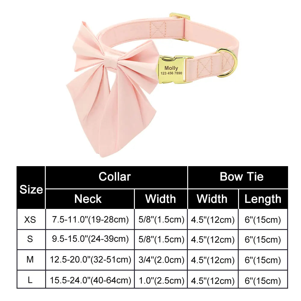 Dog Collar Bow in Baby Pink