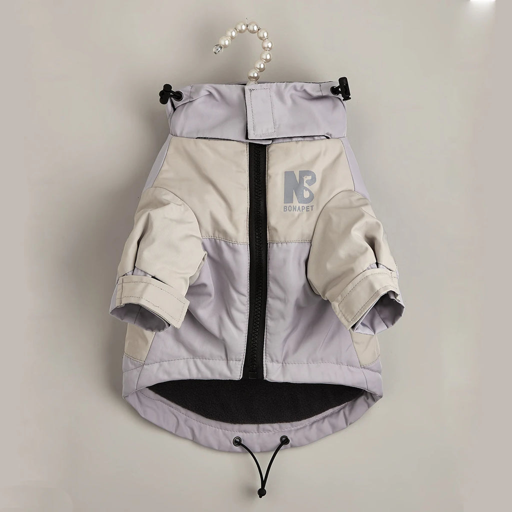 Windproof Dog Jacket in Grey