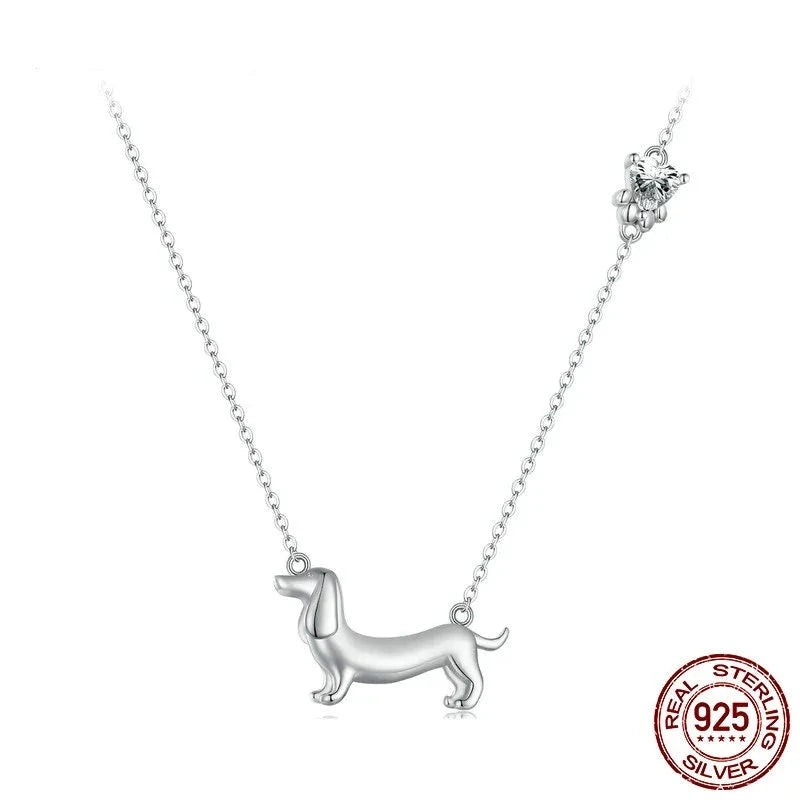 Silver Dog Necklace