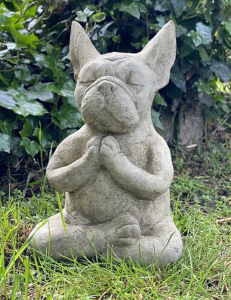 Meditating Dog Statue