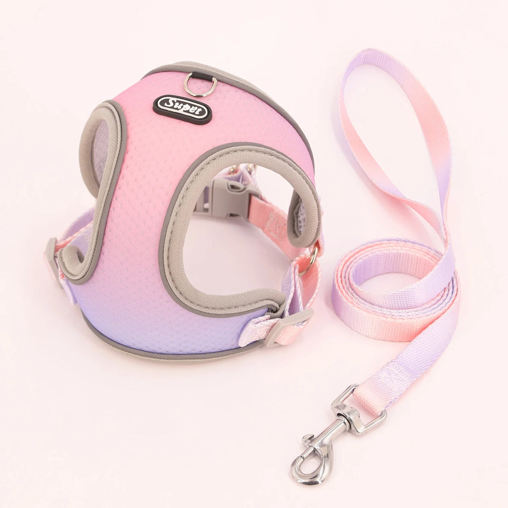 Nylon Dog Harness in Pink & Purple