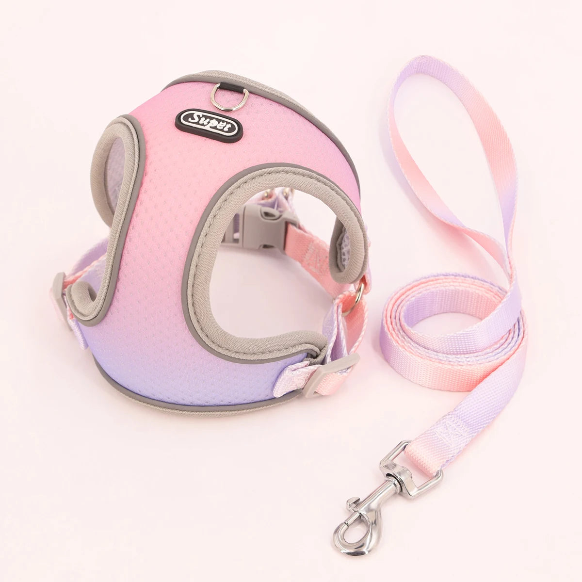 Nylon Dog Harness in Pink & Purple