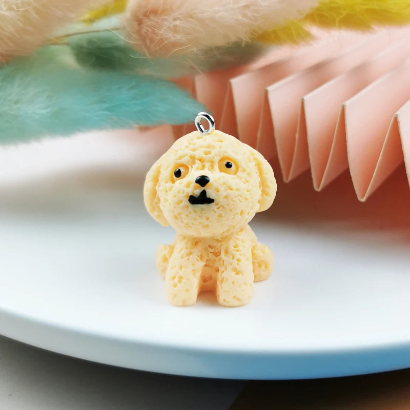 Dog Charm Keychain in Poodle