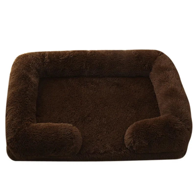 Fluffy Dog Bed in Coffee