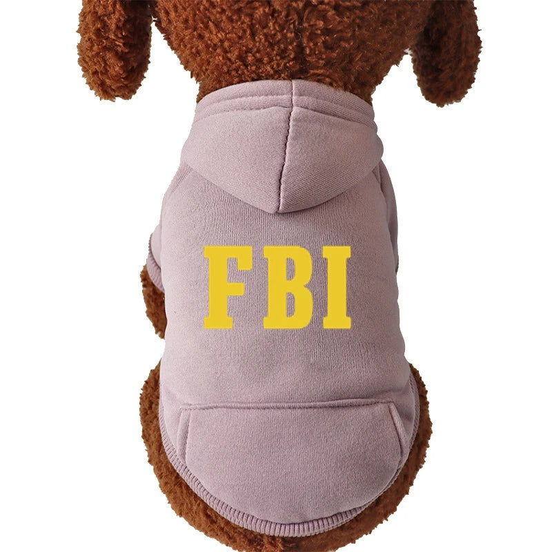 FBI Dog Hoodie in Purple Pink