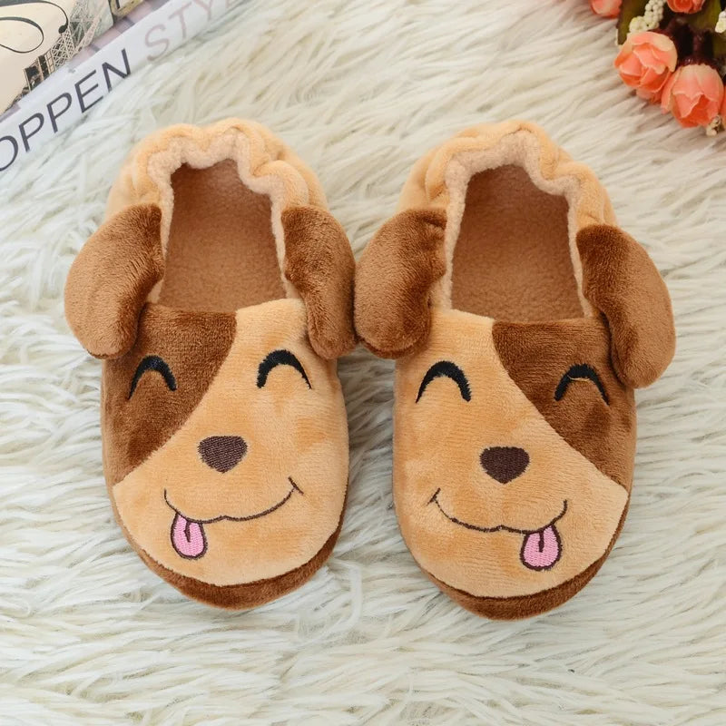 Dog House Slippers in Brown