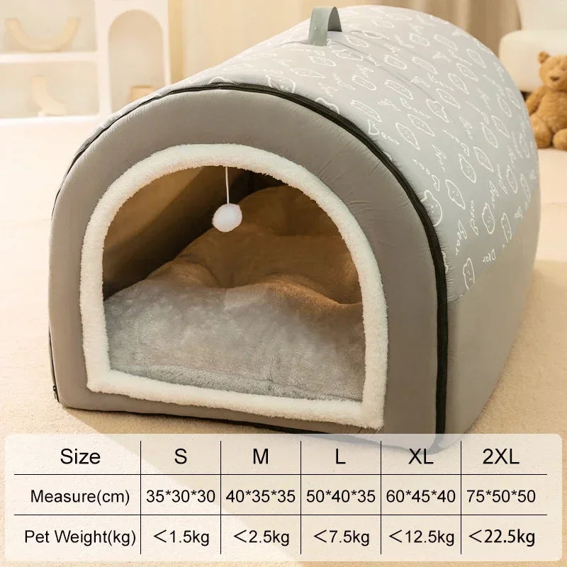 Indoor Dogs House Bed in Gray