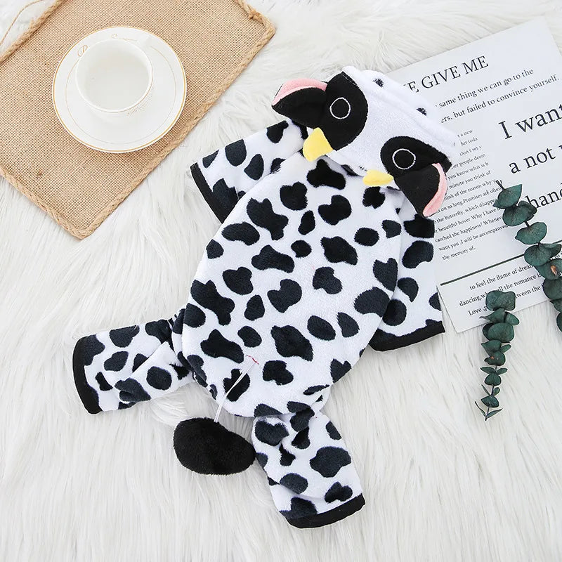 Dinosaur Costume Dog in Cow
