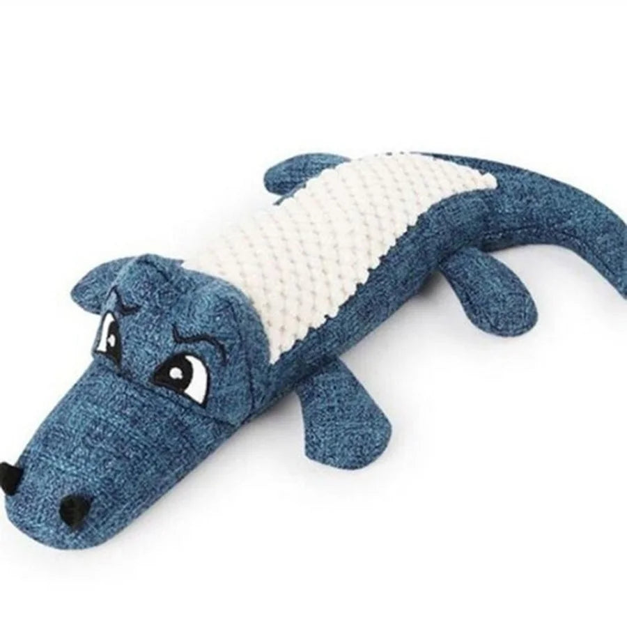 Dog Toy Alligator in Blue