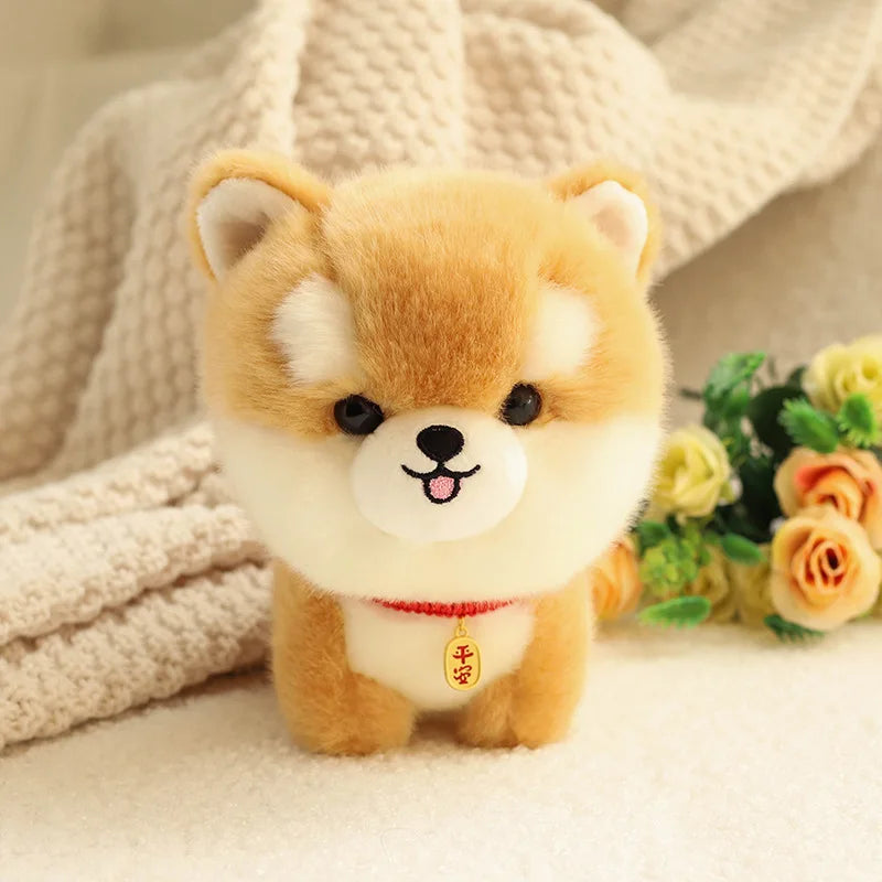 Realistic Stuffed Dogs in Japanese Akita