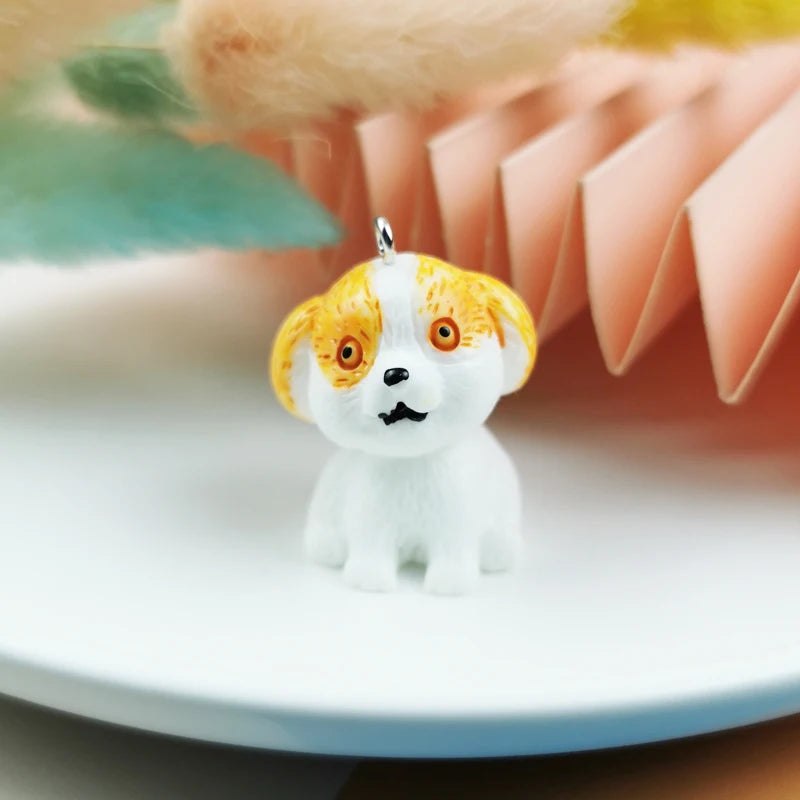 Dog Charm Keychain in Beagle