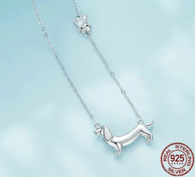 Silver Dog Necklace