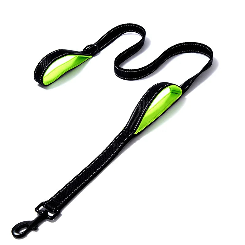 Double Handle Dog Leash in Army Green