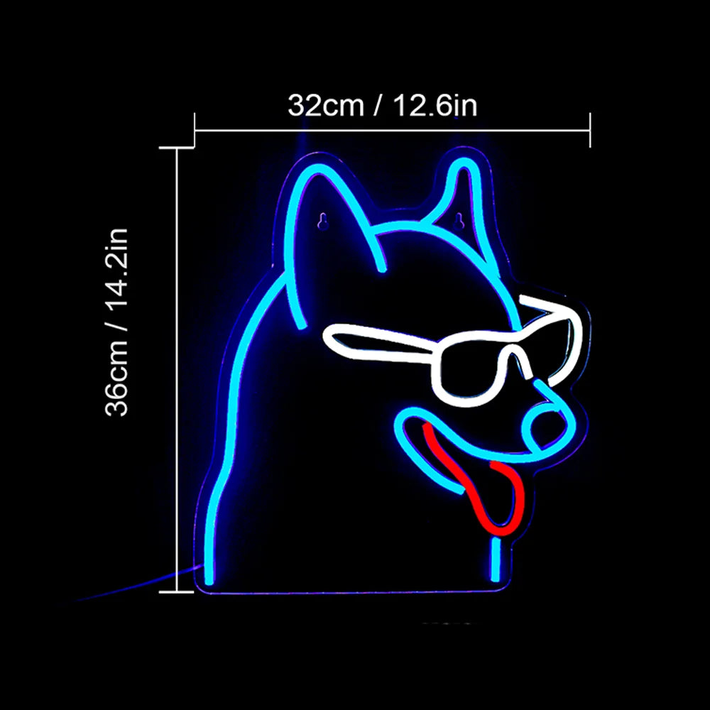 Neon Dog Sign
