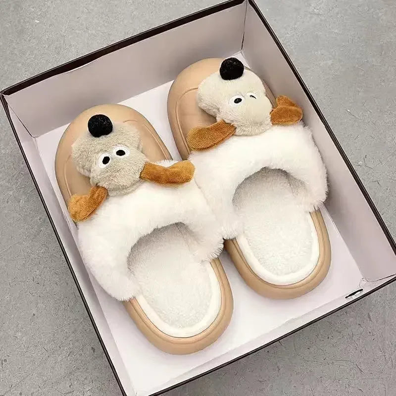 Waterproof Dog Slippers in Brown