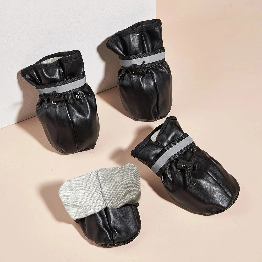 Non Slip Dog Shoes in Black (For Four seasons)
