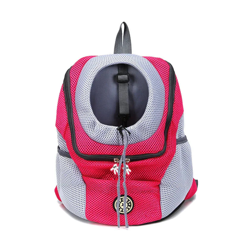 Dog Carrying Backpack in Rose Red
