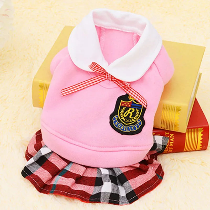 Cute Dog Clothes in Pink Dress